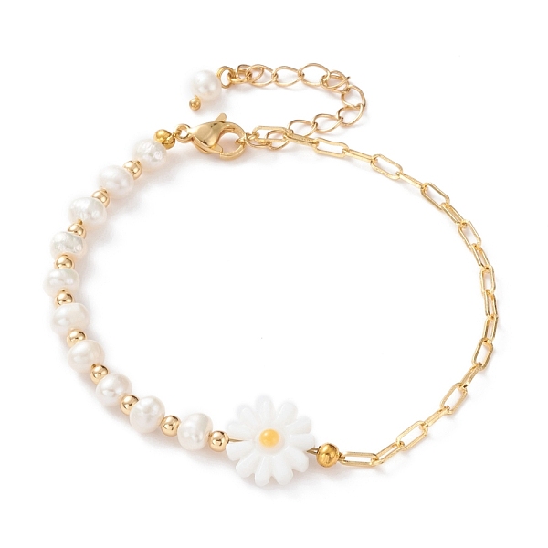 PandaHall Beaded Bracelets, with Soldered Brass Paperclip & Curb Chains, Natural Freshwater Pearl & Pearl Shell Beads, Brass Crimp Beads...
PandaHall Beaded Bracelets, with Soldered Brass Paperclip & Curb Chains, Natural Freshwater Pearl & Pearl Shell Beads, Brass Crimp Beads...