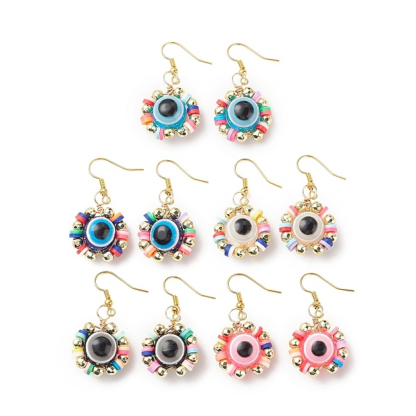 PandaHall Plastic Evil Eye & Synthetic Hematite Braided Dangle Earrings, Golden Brass Wire Wrap Jewelry for Women, Mixed Color, 41.5mm, Pin..., Multicolor
PandaHall Plastic Evil Eye & Synthetic Hematite Braided Dangle Earrings, Golden Brass Wire Wrap Jewelry for Women, Mixed Color, 41.5mm, Pin..., Multicolor