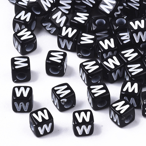 PandaHall Opaque Acrylic Beads, Horizontal Hole, Alphabet Style, Cube, Black & White, Letter.W, 5x5x5mm, Hole: 2mm, about 500pcs/50g Acrylic...
PandaHall Opaque Acrylic Beads, Horizontal Hole, Alphabet Style, Cube, Black & White, Letter.W, 5x5x5mm, Hole: 2mm, about 500pcs/50g Acrylic...