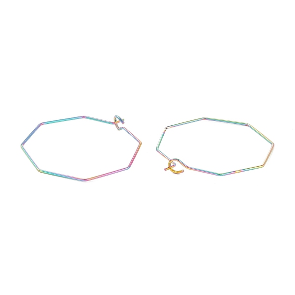 PandaHall Ion Plating(IP) 316 Stainless Steel Hoop Earrings Findings, Wine Glass Charms Findings, Octagon, Rainbow Color, 31x31.5x0.7mm 316...
PandaHall Ion Plating(IP) 316 Stainless Steel Hoop Earrings Findings, Wine Glass Charms Findings, Octagon, Rainbow Color, 31x31.5x0.7mm 316...