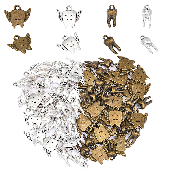 PandaHall CHGCRAFT 80Pcs 4Styles Tooth Pendant Charms Alloy Teeth Dangle Charms Tooth with Wing Charms for DIY Necklace Bracelet Jewelry...
PandaHall CHGCRAFT 80Pcs 4Styles Tooth Pendant Charms Alloy Teeth Dangle Charms Tooth with Wing Charms for DIY Necklace Bracelet Jewelry...