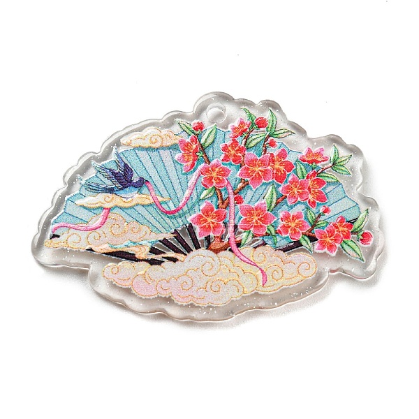 PandaHall Transparent Acrylic Pendant, Fan with Flower Charm, Cloud, 28x41.5x2.5mm, Hole: 2mm Acrylic Cloud
PandaHall Transparent Acrylic Pendant, Fan with Flower Charm, Cloud, 28x41.5x2.5mm, Hole: 2mm Acrylic Cloud