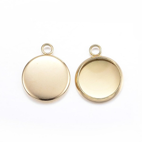 PandaHall Ion Plating(IP) 304 Stainless Steel Pendant Cabochon Settings, Plain Edge Bezel Cups, Flat Round, Golden, Tray: 10mm, 15x12x2mm...
PandaHall Ion Plating(IP) 304 Stainless Steel Pendant Cabochon Settings, Plain Edge Bezel Cups, Flat Round, Golden, Tray: 10mm, 15x12x2mm...