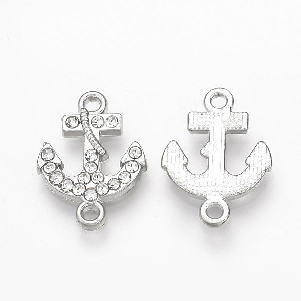 PandaHall Alloy Rhinestone Links connectors, Anchor, Platinum, 18.5x13.5x2mm, Hole: 1mm Alloy+Rhinestone Anchor & Helm Clear
PandaHall Alloy Rhinestone Links connectors, Anchor, Platinum, 18.5x13.5x2mm, Hole: 1mm Alloy+Rhinestone Anchor & Helm Clear