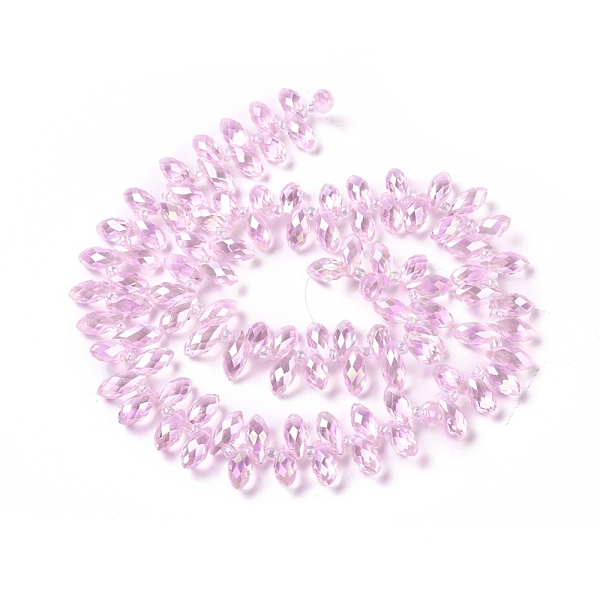 PandaHall Electroplate Glass Faceted Teardrop Beads Strands, Top Drilled Beads, AB Color Plated, Pink, 11.5~13x6mm, Hole: 1mm, about...
PandaHall Electroplate Glass Faceted Teardrop Beads Strands, Top Drilled Beads, AB Color Plated, Pink, 11.5~13x6mm, Hole: 1mm, about...