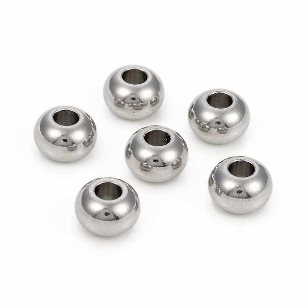 PandaHall 201 Stainless Steel Beads, Rondelle, Stainless Steel Color, 9.8x6.4mm, Hole: 3.8mm 201 Stainless Steel Rondelle
PandaHall 201 Stainless Steel Beads, Rondelle, Stainless Steel Color, 9.8x6.4mm, Hole: 3.8mm 201 Stainless Steel Rondelle