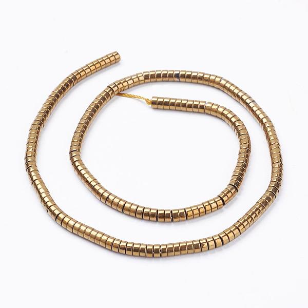 PandaHall Electroplate Non-Magnetic Synthetic Hematite Beads Strands, Heishi Beads, Flat Round/Disc, Golden Plated, 4x2mm, Hole: 1mm, about...
PandaHall Electroplate Non-Magnetic Synthetic Hematite Beads Strands, Heishi Beads, Flat Round/Disc, Golden Plated, 4x2mm, Hole: 1mm, about...