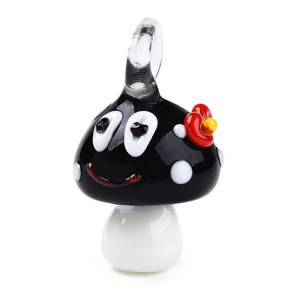 PandaHall Handmade Lampwork Pendants, Mushroom Charm, Black, 29.5x17.5mm, Hole: 5mm Lampwork Mushroom Black
PandaHall Handmade Lampwork Pendants, Mushroom Charm, Black, 29.5x17.5mm, Hole: 5mm Lampwork Mushroom Black