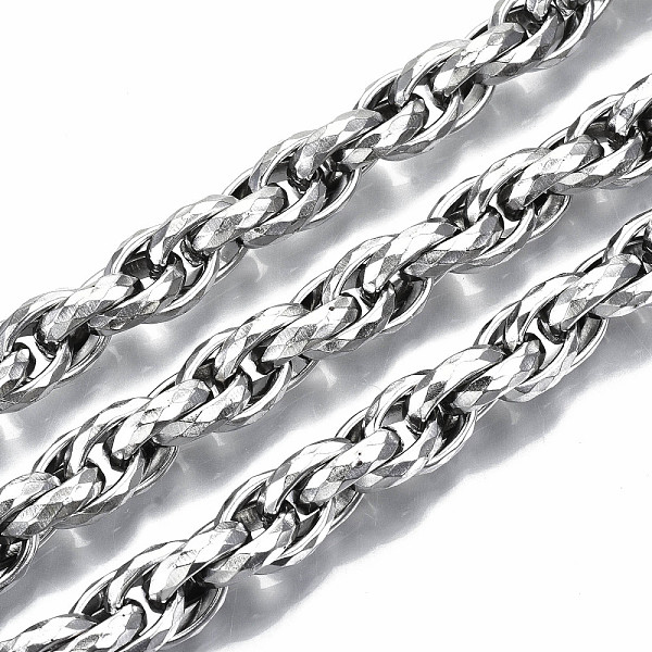 PandaHall 304 Stainless Steel Rope Chains, with Spool, Unwelded, Stainless Steel Color, 14.3x10.7x3.5mm, about 16.4 Feet(5m)/roll 304...
PandaHall 304 Stainless Steel Rope Chains, with Spool, Unwelded, Stainless Steel Color, 14.3x10.7x3.5mm, about 16.4 Feet(5m)/roll 304...