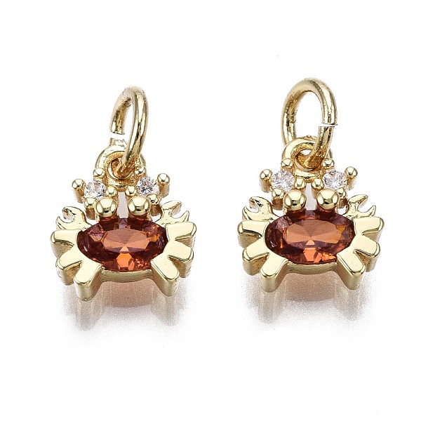 PandaHall Brass Micro Pave Chocolate Cubic Zirconia Charms, with Jump Rings, Cadmium Free & Nickel Free & Lead Free, Crab, Real 16K Gold..., Brown
PandaHall Brass Micro Pave Chocolate Cubic Zirconia Charms, with Jump Rings, Cadmium Free & Nickel Free & Lead Free, Crab, Real 16K Gold..., Brown