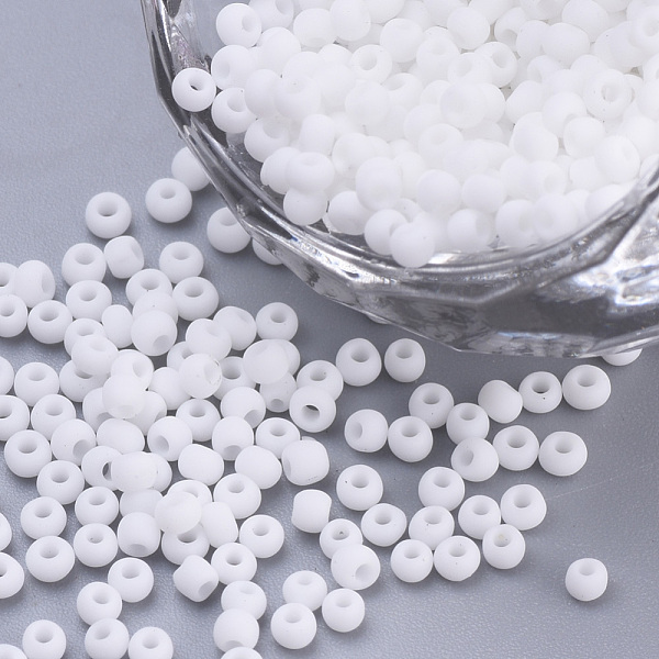 PandaHall Opaque Glass Seed Beads, Frosted Style, Round, White, 2~2.3x1.5mm, Hole: 0.8mm, about 30000pcs/bag, about 450g/bag Glass White
PandaHall Opaque Glass Seed Beads, Frosted Style, Round, White, 2~2.3x1.5mm, Hole: 0.8mm, about 30000pcs/bag, about 450g/bag Glass White