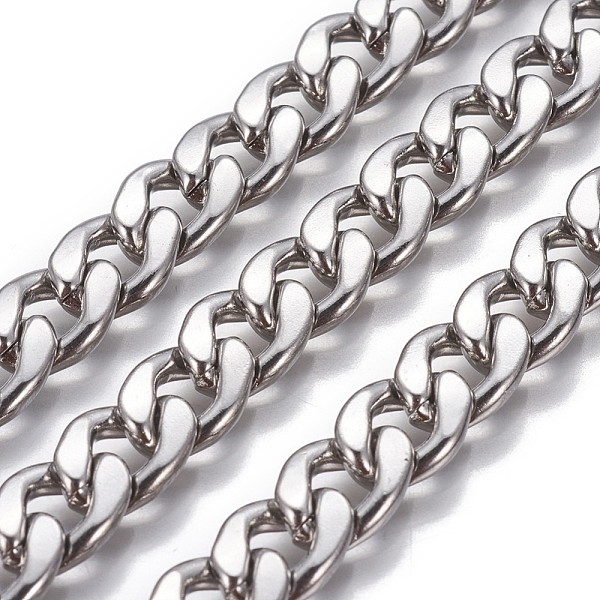 PandaHall 304 Stainless Steel Cuban Link Chains, Chunky Curb Chains, Unwelded, Stainless Steel Color, 12x9x3mm 304 Stainless Steel
PandaHall 304 Stainless Steel Cuban Link Chains, Chunky Curb Chains, Unwelded, Stainless Steel Color, 12x9x3mm 304 Stainless Steel
