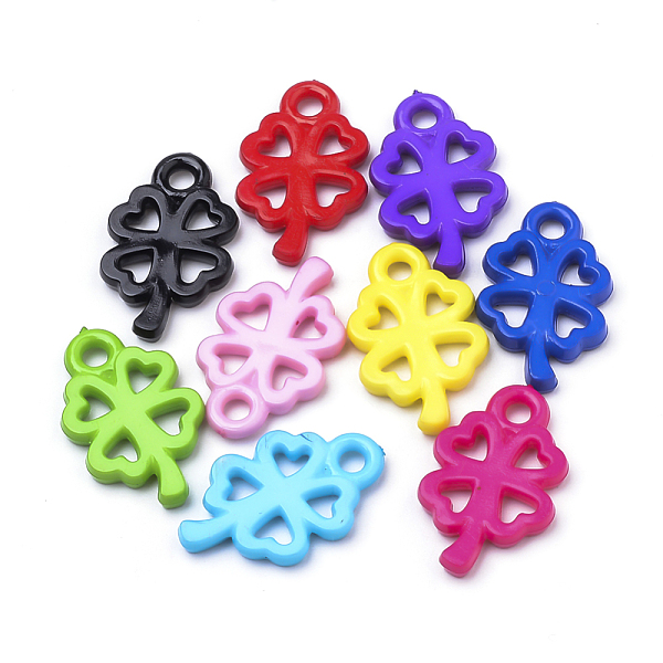 PandaHall Opaque Acrylic Pendants, Clover, Mixed Color, 25x15x3mm, Hole: 3mm, about 860pcs/500g Acrylic Clover Multicolor
PandaHall Opaque Acrylic Pendants, Clover, Mixed Color, 25x15x3mm, Hole: 3mm, about 860pcs/500g Acrylic Clover Multicolor