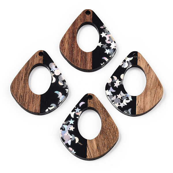 PandaHall Opaque Resin & Walnut Wood Pendants, Kite Charms with Stars & Moon & Sun Paillettes, Waxed, Silver, 32.5x27.5x3.5mm, Hole: 2mm...
PandaHall Opaque Resin & Walnut Wood Pendants, Kite Charms with Stars & Moon & Sun Paillettes, Waxed, Silver, 32.5x27.5x3.5mm, Hole: 2mm...