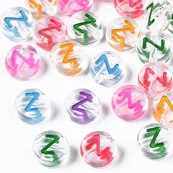 PandaHall Transparent Clear Acrylic Beads, Horizontal Hole, Flat Round with Mixed Color Letter, Letter.Z, 7x3.5mm, Hole: 1.2mm, about...
PandaHall Transparent Clear Acrylic Beads, Horizontal Hole, Flat Round with Mixed Color Letter, Letter.Z, 7x3.5mm, Hole: 1.2mm, about...