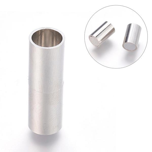PandaHall Brass Magnetic Clasps with Glue-in Ends, Column, Platinum, 22x7mm, Hole: 6mm Brass Column
PandaHall Brass Magnetic Clasps with Glue-in Ends, Column, Platinum, 22x7mm, Hole: 6mm Brass Column