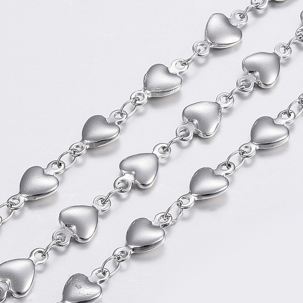PandaHall 304 Stainless Steel Chains, Heart Link Chains, Soldered, Stainless Steel Color, 10x5x2mm 304 Stainless Steel
PandaHall 304 Stainless Steel Chains, Heart Link Chains, Soldered, Stainless Steel Color, 10x5x2mm 304 Stainless Steel