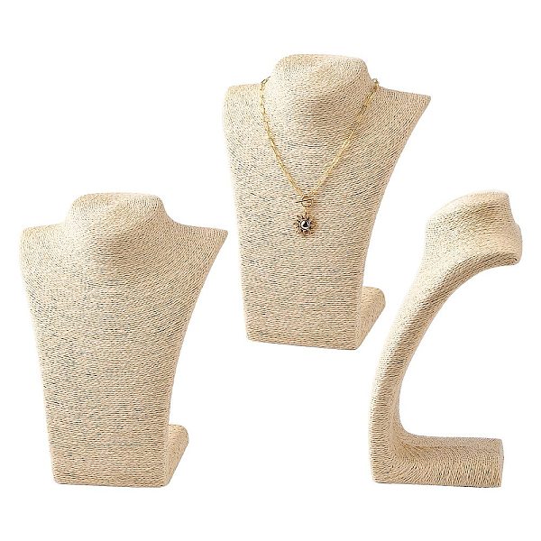 PandaHall Stereoscopic Necklace Bust Displays, PU Mannequin Jewelry Displays, Covered by Rattan, Wheat, 210x125x278mm Rattan Orange
PandaHall Stereoscopic Necklace Bust Displays, PU Mannequin Jewelry Displays, Covered by Rattan, Wheat, 210x125x278mm Rattan Orange