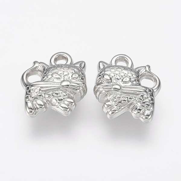 PandaHall CCB Plastic Kitten Pendants, Cat with Bumpy Shape, Platinum, 15.5x14x5mm, Hole: 2mm Plastic Cat Shape
PandaHall CCB Plastic Kitten Pendants, Cat with Bumpy Shape, Platinum, 15.5x14x5mm, Hole: 2mm Plastic Cat Shape