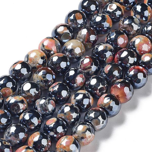 PandaHall Electroplate Natural Fire Crackle Agate Beads Strands, Dyed & Heated, Faceted Round, Light Salmon, 8mm, Hole: 1mm, about...
PandaHall Electroplate Natural Fire Crackle Agate Beads Strands, Dyed & Heated, Faceted Round, Light Salmon, 8mm, Hole: 1mm, about...