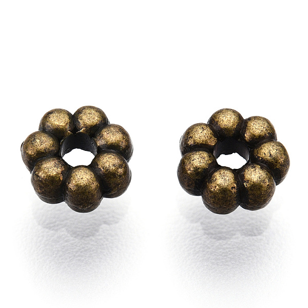 PandaHall Tibetan Style Alloy Daisy Spacer Beads, Flower, Cadmium Free & Nickel Free & Lead Free, Antique Bronze, 4.5x1.5mm, Hole: 1mm...
PandaHall Tibetan Style Alloy Daisy Spacer Beads, Flower, Cadmium Free & Nickel Free & Lead Free, Antique Bronze, 4.5x1.5mm, Hole: 1mm...