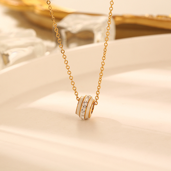 PandaHall Round with Rhinestone Pendant Necklaces, Stainless Steel Cable Chain Necklaces for Women Stainless Steel
PandaHall Round with Rhinestone Pendant Necklaces, Stainless Steel Cable Chain Necklaces for Women Stainless Steel