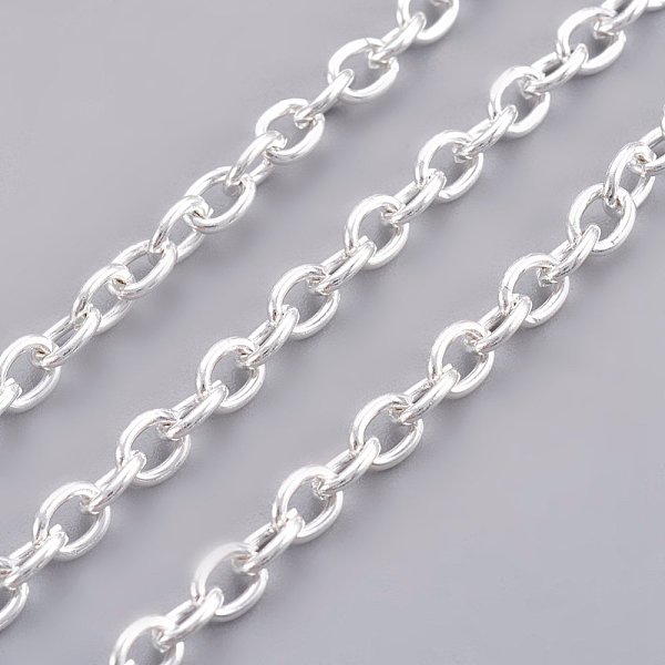 PandaHall Iron Cable Chains, Unwelded, with Spool, Oval, Lead Free, Silver Color, 5x3x1mm, about 32.8 Feet(10m)/roll Iron
PandaHall Iron Cable Chains, Unwelded, with Spool, Oval, Lead Free, Silver Color, 5x3x1mm, about 32.8 Feet(10m)/roll Iron
