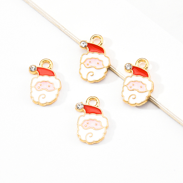 PandaHall 20Pcs Light Gold Alloy Enamel Pendants, with Crystal Rhinestone, for Christmas, Santa Claus, White, 17x12x2.5mm, Hole: 2mm Alloy...
PandaHall 20Pcs Light Gold Alloy Enamel Pendants, with Crystal Rhinestone, for Christmas, Santa Claus, White, 17x12x2.5mm, Hole: 2mm Alloy...
