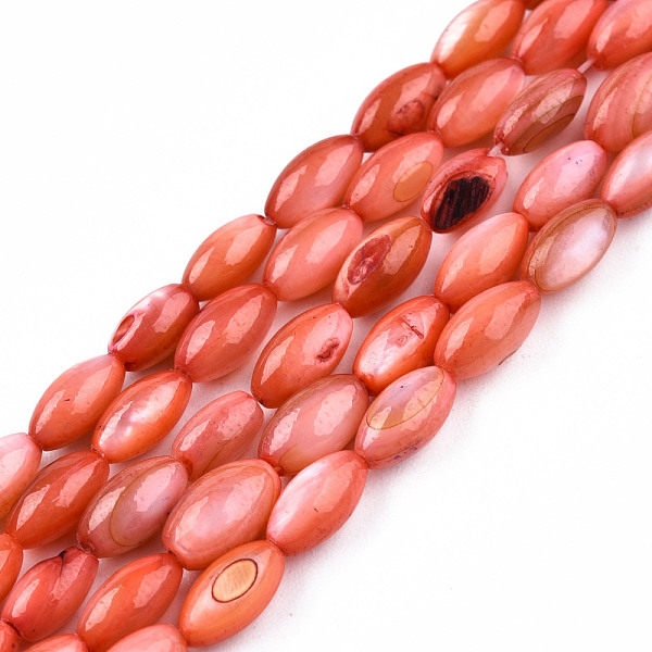 PandaHall Natural Freshwater Shell Beads Strands, Dyed, Rice, Salmon, 7.5x4mm, Hole: 0.8mm, about 51~52pcs/strand, 14.96 inch~15.16 inch..., Red
PandaHall Natural Freshwater Shell Beads Strands, Dyed, Rice, Salmon, 7.5x4mm, Hole: 0.8mm, about 51~52pcs/strand, 14.96 inch~15.16 inch..., Red