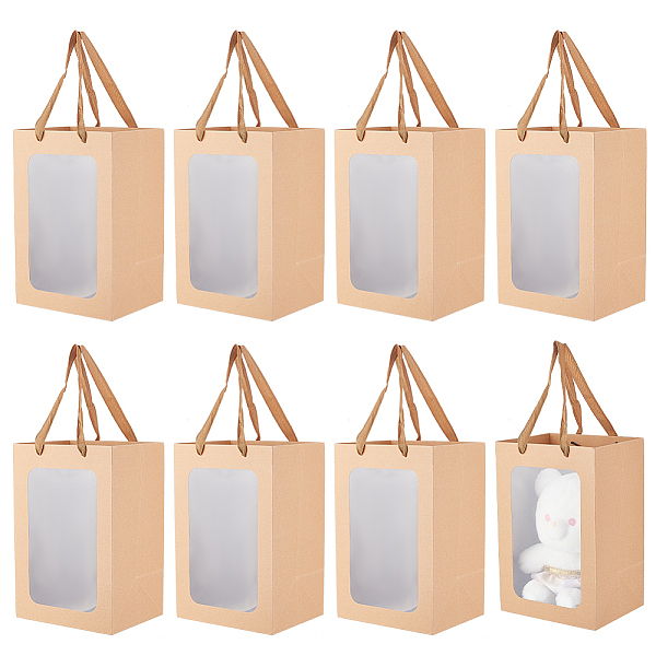 PandaHall BENECREAT 8Pack Transparent Window Brown Kraft Paper Bags, 11.8x7.87x6.3inch Gift Bag with Handles for Birthday, Wedding, Party..., Orange
PandaHall BENECREAT 8Pack Transparent Window Brown Kraft Paper Bags, 11.8x7.87x6.3inch Gift Bag with Handles for Birthday, Wedding, Party..., Orange