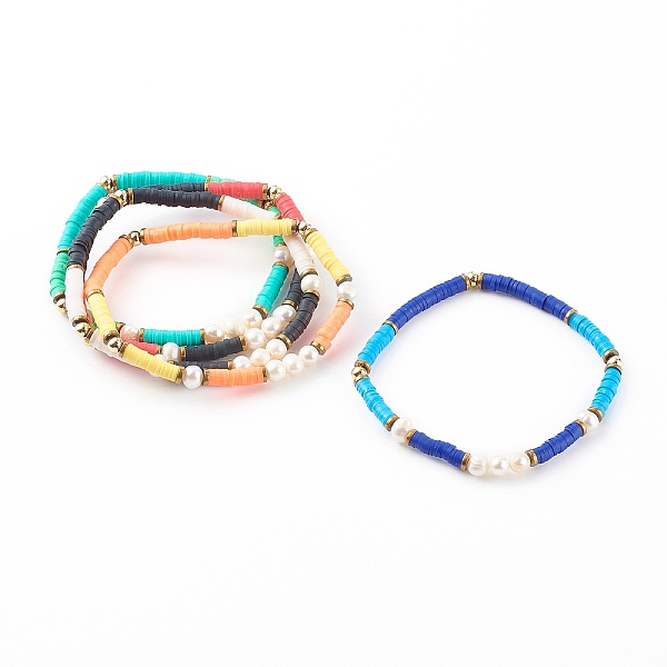 PandaHall Polymer Clay Heishi Beaded Stretch Bracelets Sets, with Natural Pearl Beads and Non-magnetic Synthetic Hematite Beads, Mixed Color..., Multicolor
PandaHall Polymer Clay Heishi Beaded Stretch Bracelets Sets, with Natural Pearl Beads and Non-magnetic Synthetic Hematite Beads, Mixed Color..., Multicolor