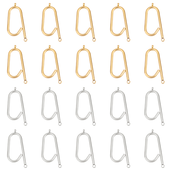 PandaHall Unicraftale 20Pcs 2 Colors 304 Stainless Steel Connector Charms, Oval, Golden & Stainless Steel Color, 28x12x1.5mm, Hole: 1.5mm...
PandaHall Unicraftale 20Pcs 2 Colors 304 Stainless Steel Connector Charms, Oval, Golden & Stainless Steel Color, 28x12x1.5mm, Hole: 1.5mm...