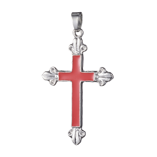 PandaHall Enamel Pendants, with Alloy Findings, Cross, Platinum, Red, 48x30.5x3mm, Hole: 5x6mm Alloy+Enamel Cross Red
PandaHall Enamel Pendants, with Alloy Findings, Cross, Platinum, Red, 48x30.5x3mm, Hole: 5x6mm Alloy+Enamel Cross Red