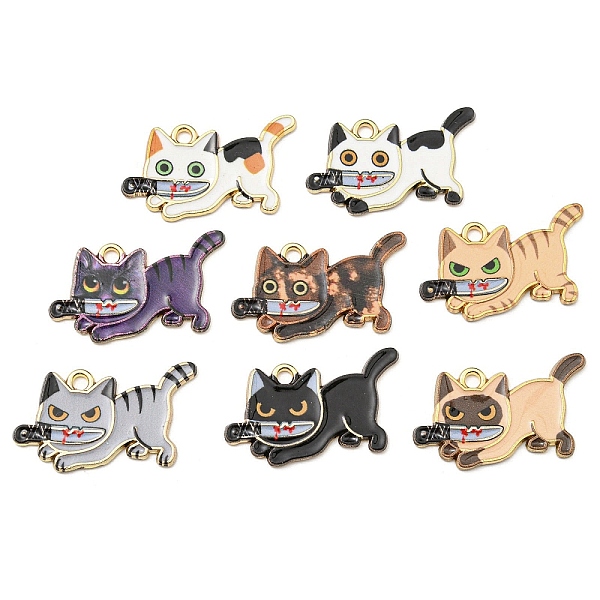 PandaHall Printed Alloy Pendants, with Enamel, Golden, Cadmium Free & Nickel Free & Lead Free, Cat with Knife Shape Charms, Mixed Color..., Multicolor
PandaHall Printed Alloy Pendants, with Enamel, Golden, Cadmium Free & Nickel Free & Lead Free, Cat with Knife Shape Charms, Mixed Color..., Multicolor