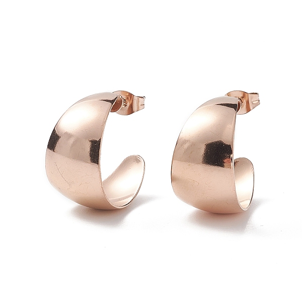 PandaHall Ion Plating(IP) 304 Stainless Steel Chunky C-shape Stud Earrings, Half Hoop Earrings for Women, Rose Gold, 20.5x12mm, Pin: 0.7mm...
PandaHall Ion Plating(IP) 304 Stainless Steel Chunky C-shape Stud Earrings, Half Hoop Earrings for Women, Rose Gold, 20.5x12mm, Pin: 0.7mm...