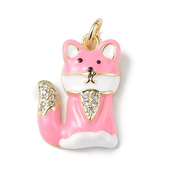 PandaHall Rack Plating Brass Micro Pave Cubic Zirconia Pendants, with Enamel & Jump Ring, Lead Free & Cadmium Free, Long-Lasting Plated, Fox..., Pink
PandaHall Rack Plating Brass Micro Pave Cubic Zirconia Pendants, with Enamel & Jump Ring, Lead Free & Cadmium Free, Long-Lasting Plated, Fox..., Pink