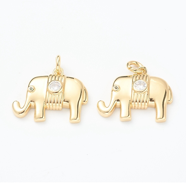 PandaHall Brass Micro Pave Clear Cubic Zirconia Pendants, Long-Lasting Plated, with Jump Ring, Elephant, Golden, 15.5x19x4mm, Hole: 2mm...
PandaHall Brass Micro Pave Clear Cubic Zirconia Pendants, Long-Lasting Plated, with Jump Ring, Elephant, Golden, 15.5x19x4mm, Hole: 2mm...