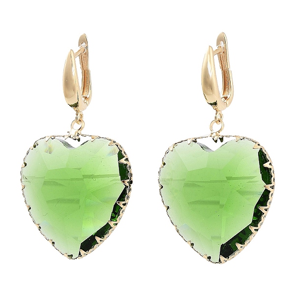 PandaHall Glass Heart Dangle Hoop Earrings, Light Gold Brass Earrings, Lime, 50x27.5mm Glass Heart Green
PandaHall Glass Heart Dangle Hoop Earrings, Light Gold Brass Earrings, Lime, 50x27.5mm Glass Heart Green