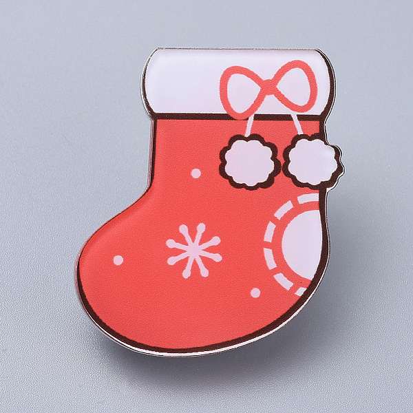 PandaHall Acrylic Safety Brooches, with Iron Pin, For Christmas, Christmas Stocking, Red, 37x32x8mm, Pin:0.8mm Acrylic Red
PandaHall Acrylic Safety Brooches, with Iron Pin, For Christmas, Christmas Stocking, Red, 37x32x8mm, Pin:0.8mm Acrylic Red