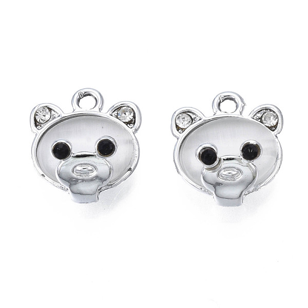 PandaHall UV Plating Alloy Charms, with Cat Eye and Crystal Rhinestone, Platinum, Cadmium Free & Lead Free, Bear, Gainsboro, 13x11.5x8mm..., Gray
PandaHall UV Plating Alloy Charms, with Cat Eye and Crystal Rhinestone, Platinum, Cadmium Free & Lead Free, Bear, Gainsboro, 13x11.5x8mm..., Gray