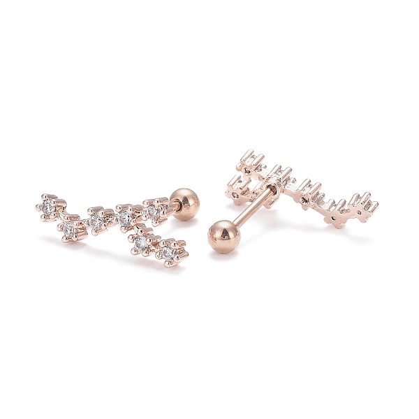 PandaHall Brass Micro Pave Clear Cubic Zirconia Stud Earrings, with 304 Stainless Steel Pin and Ear Nut, Constellation/Zodiac Sign, Rose...
PandaHall Brass Micro Pave Clear Cubic Zirconia Stud Earrings, with 304 Stainless Steel Pin and Ear Nut, Constellation/Zodiac Sign, Rose...
