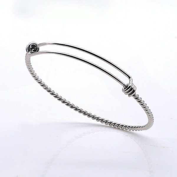 PandaHall Adjustable 201 Stainless Steel Expandable Bangles, Stainless Steel Color, 2-1/2 inch(6.5cm) 201 Stainless Steel
PandaHall Adjustable 201 Stainless Steel Expandable Bangles, Stainless Steel Color, 2-1/2 inch(6.5cm) 201 Stainless Steel