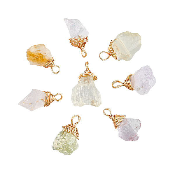 PandaHall DICOSMETIC 20Pcs Natural Raw Stone Crystal Necklace Pendant with 18K Gold Plated Copper Wire Wrapped Mixed Color Natural Quartz..., Multicolor
PandaHall DICOSMETIC 20Pcs Natural Raw Stone Crystal Necklace Pendant with 18K Gold Plated Copper Wire Wrapped Mixed Color Natural Quartz..., Multicolor