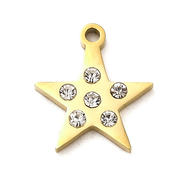 PandaHall Titanium Steel Pendants, with Rhinestone, Golden, Star, 14.5x13x2mm, Hole: 1.5mm Titanium Steel Star
PandaHall Titanium Steel Pendants, with Rhinestone, Golden, Star, 14.5x13x2mm, Hole: 1.5mm Titanium Steel Star