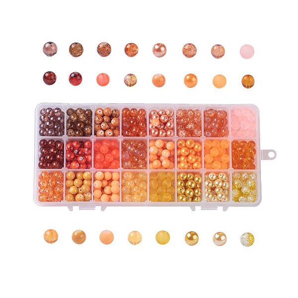 PandaHall Mixed Style Glass Beads, Round, 24 Colors, Gradient Color, Sandy Brown, 8~8.5mm, Hole: 1.3~1.6mm, about 27~30pcs/compartment...
PandaHall Mixed Style Glass Beads, Round, 24 Colors, Gradient Color, Sandy Brown, 8~8.5mm, Hole: 1.3~1.6mm, about 27~30pcs/compartment...