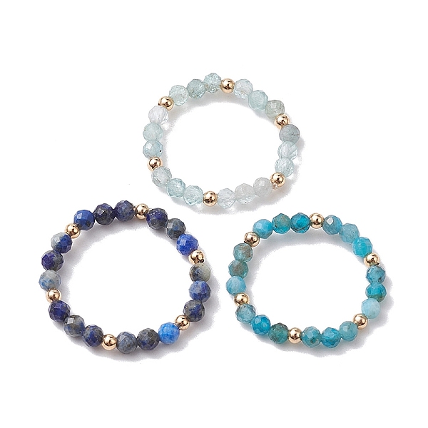 PandaHall Natural Lapis Lazuli/Apatite with Glass Braided Beaded Finger Rings, Mixed Color, Inner Diameter: 17.1~19.5mm, 3pcs/set Glass..., Multicolor
PandaHall Natural Lapis Lazuli/Apatite with Glass Braided Beaded Finger Rings, Mixed Color, Inner Diameter: 17.1~19.5mm, 3pcs/set Glass..., Multicolor