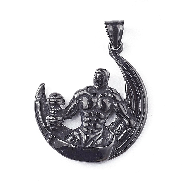 PandaHall 304 Stainless Steel Bodybuilder Pendants, Hip-Hop Pendants, Muscle man, Electrophoresis Black, 42x38x6mm, Hole: 5x8mm 304...
PandaHall 304 Stainless Steel Bodybuilder Pendants, Hip-Hop Pendants, Muscle man, Electrophoresis Black, 42x38x6mm, Hole: 5x8mm 304...