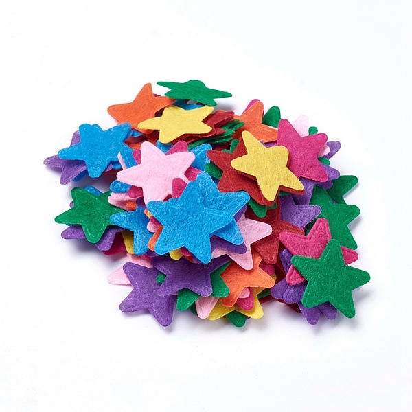 PandaHall Non Woven Fabric Embroidery Needle Felt for DIY Crafts, Star, Mixed Color, 25~25.5x25~25.5x0.5~0.6mm, 100pcs/bag Cloth Multicolor
PandaHall Non Woven Fabric Embroidery Needle Felt for DIY Crafts, Star, Mixed Color, 25~25.5x25~25.5x0.5~0.6mm, 100pcs/bag Cloth Multicolor