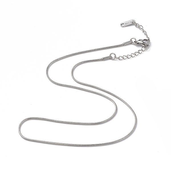 PandaHall 304 Stainless Steel Round Snake Chain Necklace for Men Women, Stainless Steel Color, 15.83 inch(40.2cm) 304 Stainless Steel
PandaHall 304 Stainless Steel Round Snake Chain Necklace for Men Women, Stainless Steel Color, 15.83 inch(40.2cm) 304 Stainless Steel