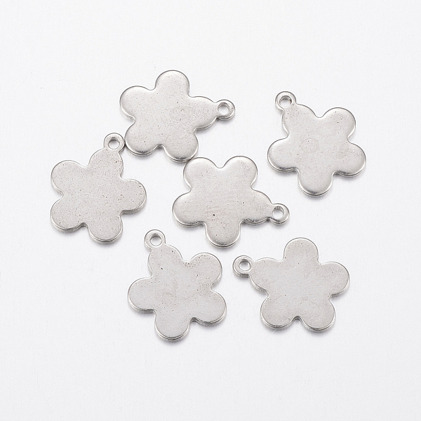 PandaHall 304 Stainless Steel Charms, Flower, Stainless Steel Color, 14x12x1mm, Hole: 1mm 304 Stainless Steel Flower
PandaHall 304 Stainless Steel Charms, Flower, Stainless Steel Color, 14x12x1mm, Hole: 1mm 304 Stainless Steel Flower